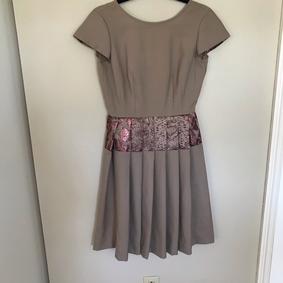 k. Brower Dresses & Skirts - K. BROWER Deep V-Back Zip Pleated Dress